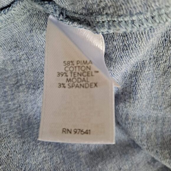 PureJill Womens Blue Heather Long Sleeve Cowlneck Soft Sweat Hoodie - Size XL - Picture 8 of 8